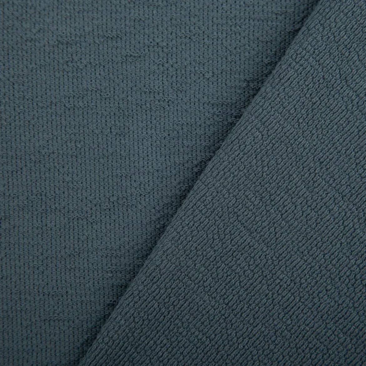 Terry Krepp Jersey Stoff Baumwolle uni blau 145cm elastisch & hautfreundlich