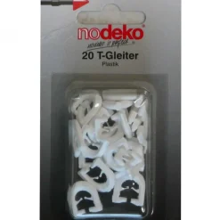 T-Gleiter weiß aus Kunststoff, 20er Pack