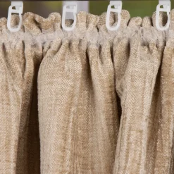 Thermo Chenille Fertigvorhang Kälteschutz Schallschutz Verdunkelung beige 145x245cm