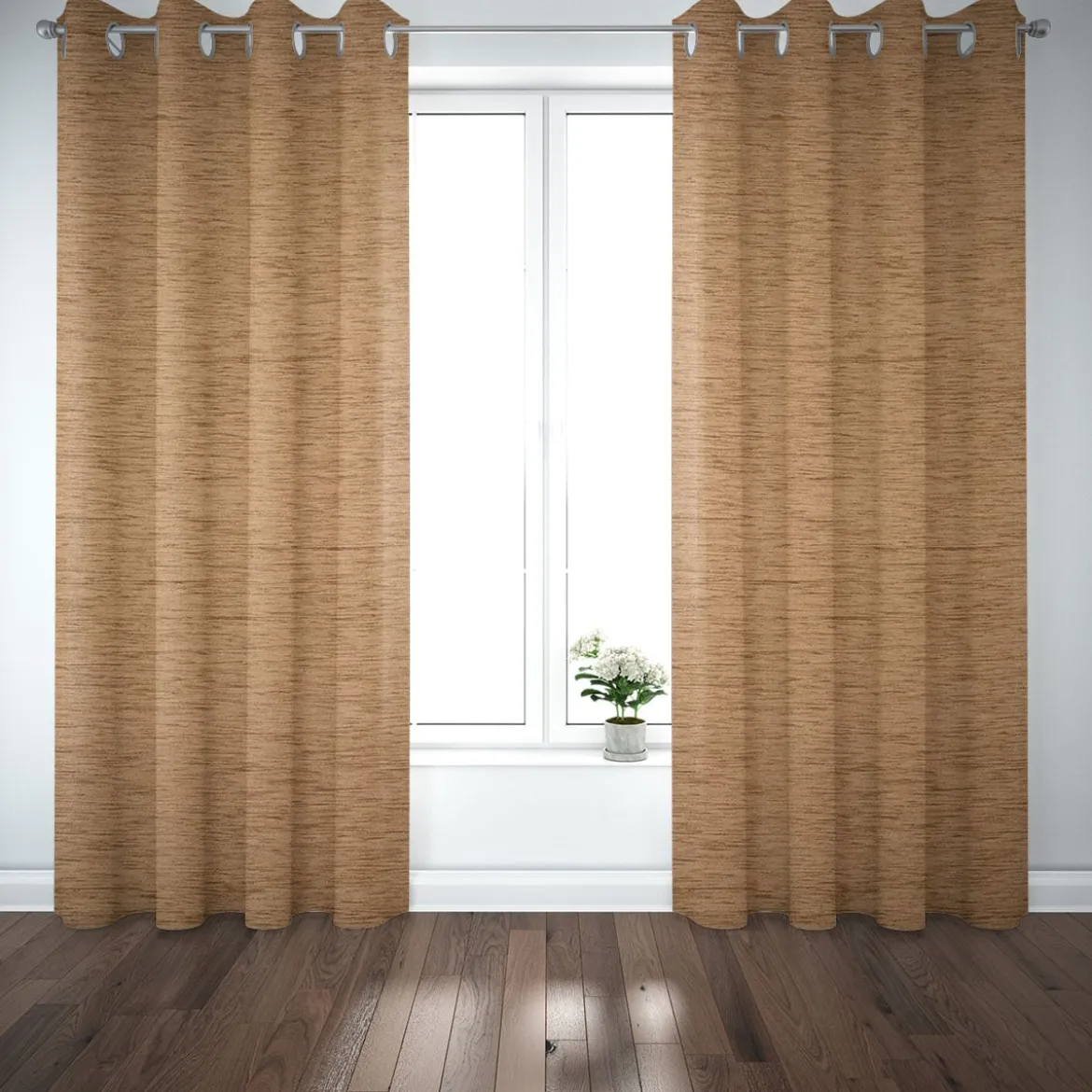 Thermostoff Chenille isolierend Akustik Kälteschutz goldbraun 1,40m Breite