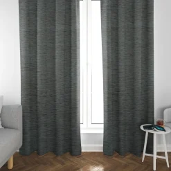 Thermostoff Chenille isolierend Akustik Kälteschutz blaugrau 1,40m Breite