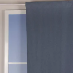Thermo Vorhang mit Schlaufenband Kälte- und Hitzeschutz einfarbig blau 135x245cm
