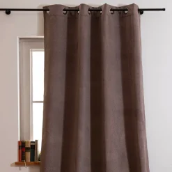 Thermovorhang Morey mit Ösen uni taupe 140x260cm