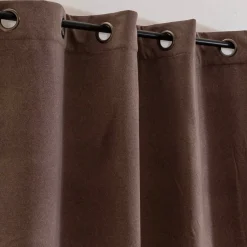Thermovorhang Morey mit Ösen uni taupe 140x260cm