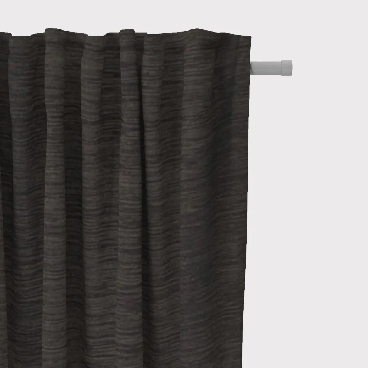 Thermovorhang Thermochenille Akustik Kälteschutz anthrazit meliert 245cm oder Wunschlänge von SCHÖNER LEBEN.