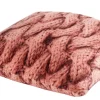 Timo Kissen Velour Wolloptik lachs 45x45cm