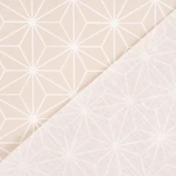 Tischdecke abwaschbar Casual Stern grafisch beige weiß div. Größen von SCHÖNER LEBEN.