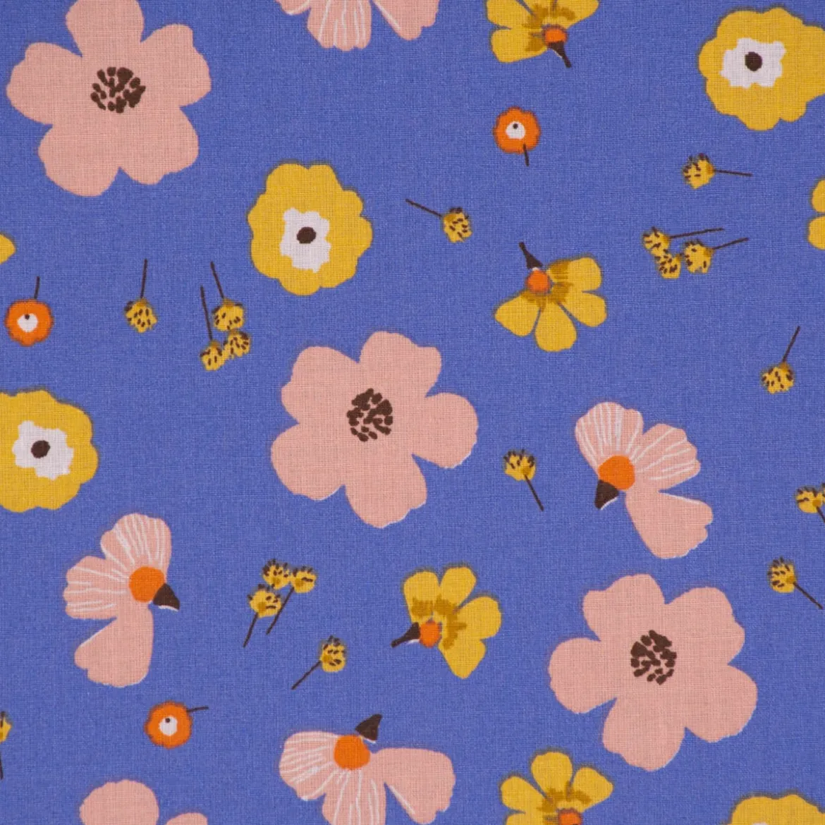 Tischdecke abwaschbar Enduit Jela Blüten blau div. Größen von SCHÖNER LEBEN.