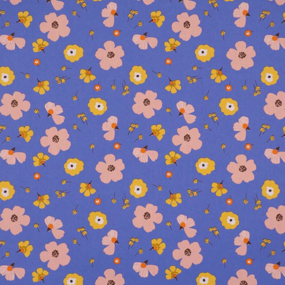 Tischdecke abwaschbar Enduit Jela Blüten blau div. Größen von SCHÖNER LEBEN.