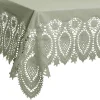 Tischdecke abwaschbar Häkelspitze Amira grün 137x180cm
