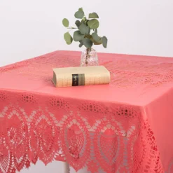Tischdecke abwaschbar Häkelspitze Amira sugar pink 137x180cm