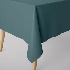 Tischdecke abwaschbar nachhaltig uni petrol div. Größen von SCHÖNER LEBEN.