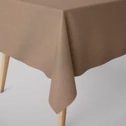 Tischdecke abwaschbar nachhaltig uni taupe div. Größen von SCHÖNER LEBEN.