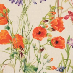 Tischdecke abwaschbar Wildflower Sunny Field Feldblumen ecru bunt div. Größen von SCHÖNER LEBEN.