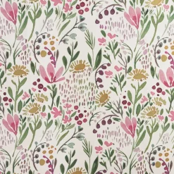 Tischdecke Aquarell Blumen weiß rosa grün in versch. Größen von SCHÖNER LEBEN.