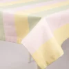 Tischdecke aus Baumwolle mit Streifen flieder vanille pistazie von SCHÖNER LEBEN. – handgenäht & auf Maß