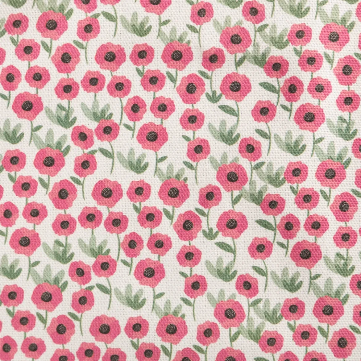Tischdecke aus Baumwolle mit Mini Blumen in Weiß und Pink in versch. Größen von SCHÖNER LEBEN.