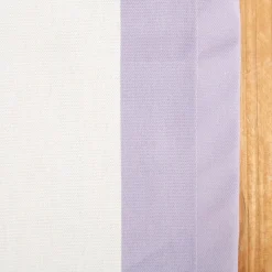Tischdecke aus Baumwolle mit Streifen Flieder Ecru von SCHÖNER LEBEN. – handgenäht & auf Maß