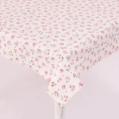 Tischdecke Classic Little Rose Rosenblüten ecru rosa in versch. Größen von SCHÖNER LEBEN.