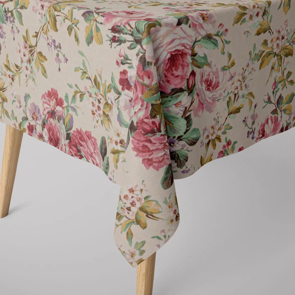 Tischdecke Digitaldruck Juana Rosen rosa verschiedene Größen von SCHÖNER LEBEN.