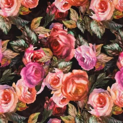 Tischdecke Digitaldruck Rosetta Rosen schwarz verschiedene Größen von SCHÖNER LEBEN.