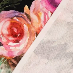 Tischdecke Digitaldruck Rosetta Rosen schwarz verschiedene Größen von SCHÖNER LEBEN.