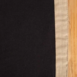 Tischdecke Duo aus Baumwolle wendbar mit abgesetztem Saum schwarz-natur 140x200cm