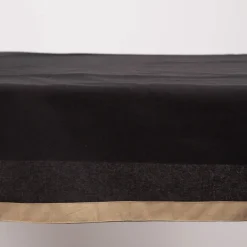 Tischdecke Duo aus Baumwolle wendbar mit abgesetztem Saum schwarz-natur 140x200cm
