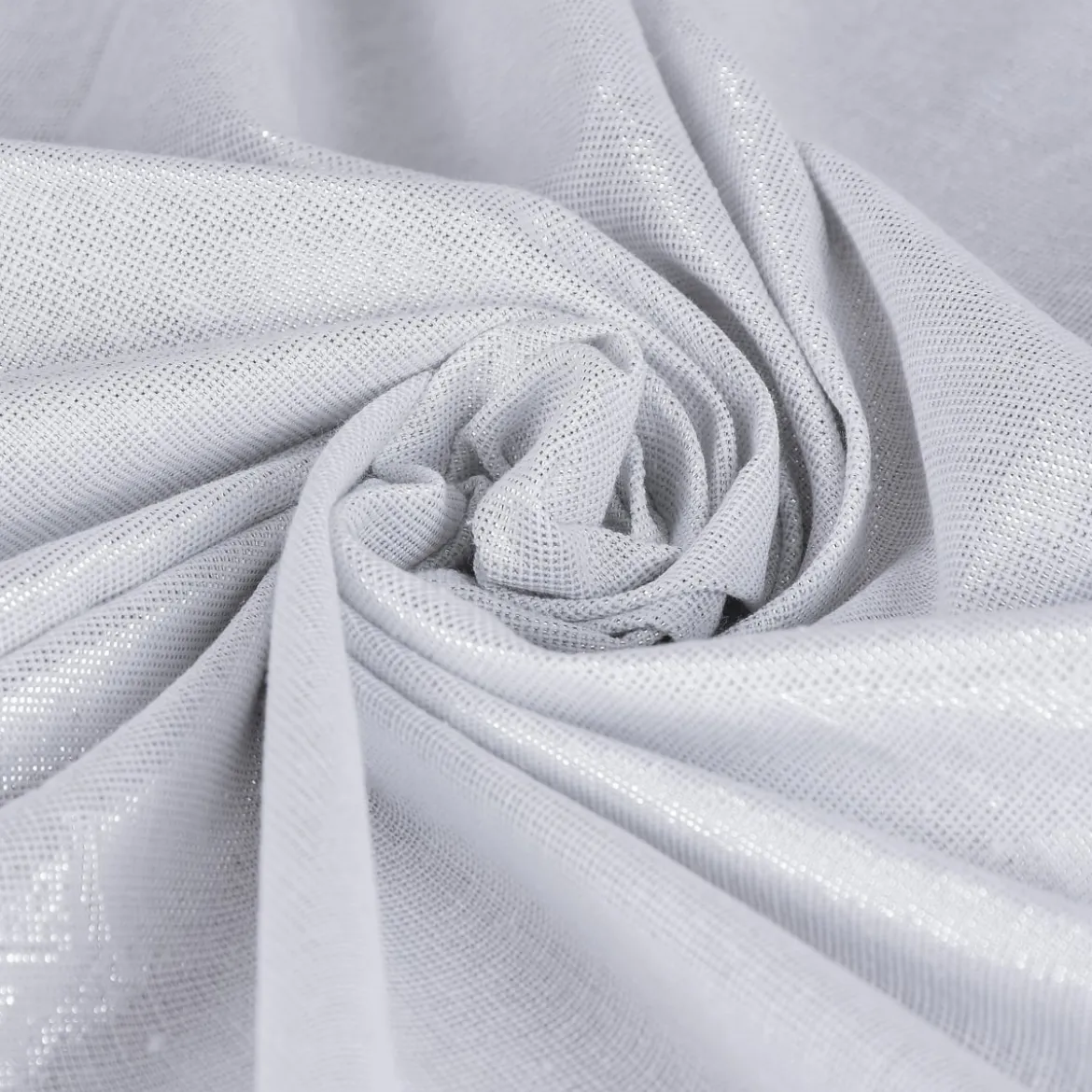 Tischdecke Glamour weiß silberfarbig Lurex 150x250cm