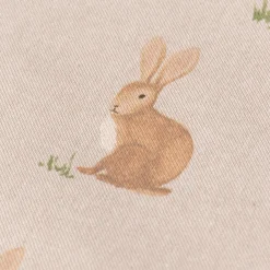 Tischdecke Halbpanama Leinenlook Aquarell Woodland Rabbit Hasen natur braun in versch. Größen von SCHÖNER LEBEN.