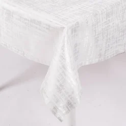 Tischdecke Jacquard Air Struktur weiß verschiedene Größen von SCHÖNER LEBEN.
