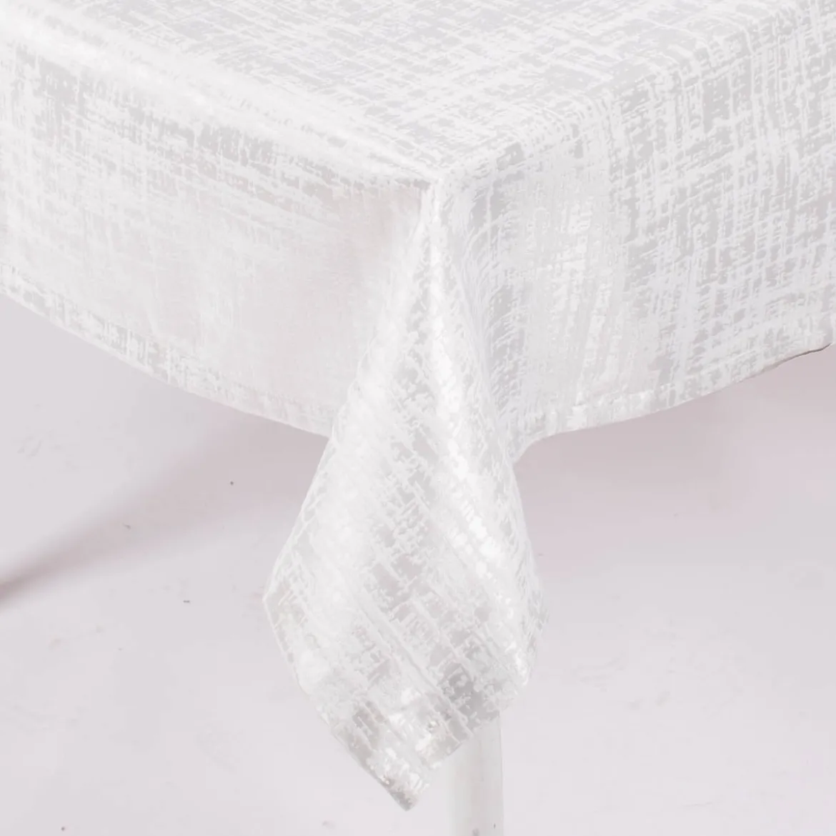 Tischdecke Jacquard Air Struktur weiß verschiedene Größen von SCHÖNER LEBEN.