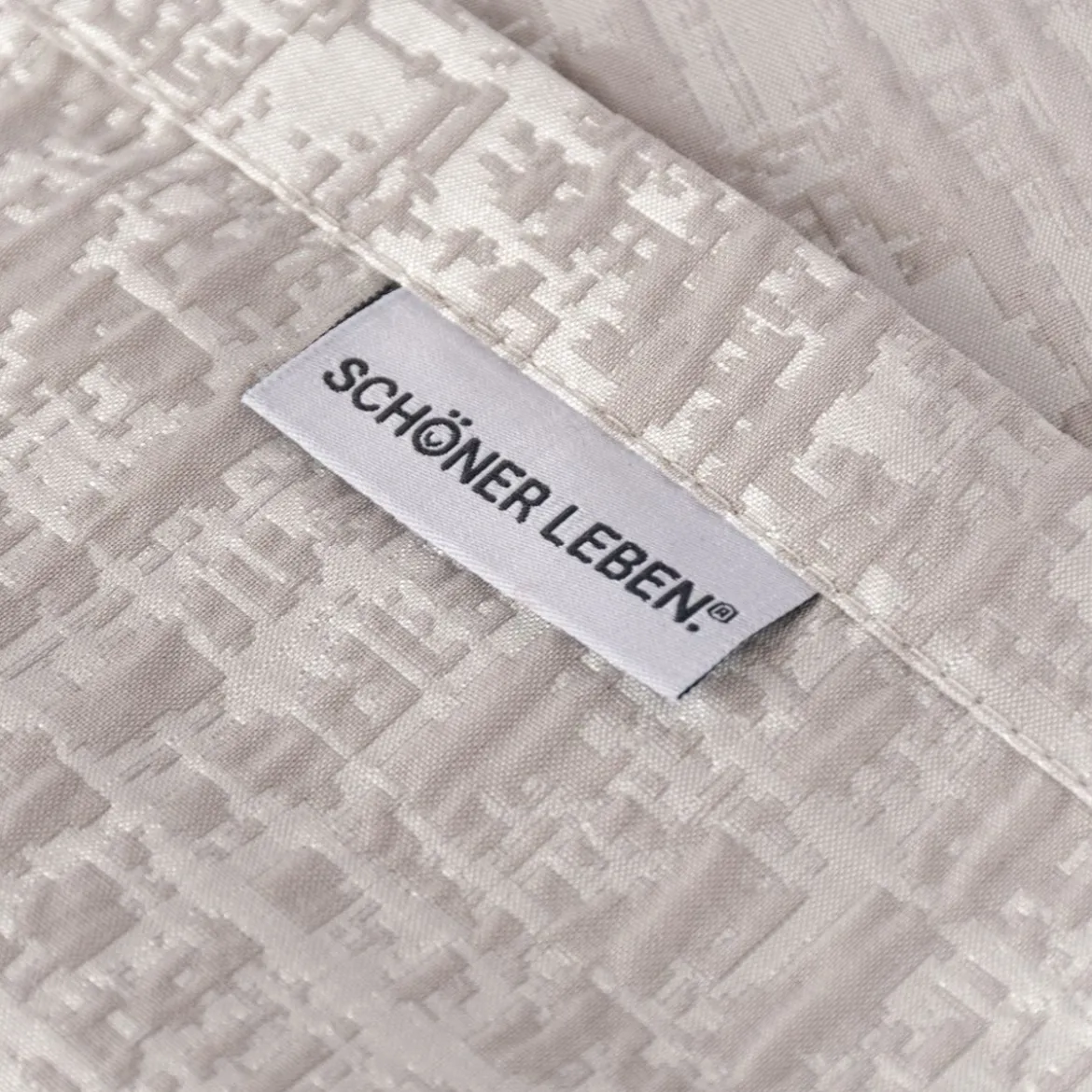 Tischdecke Jacquard Air Struktur beige verschiedene Größen von SCHÖNER LEBEN.