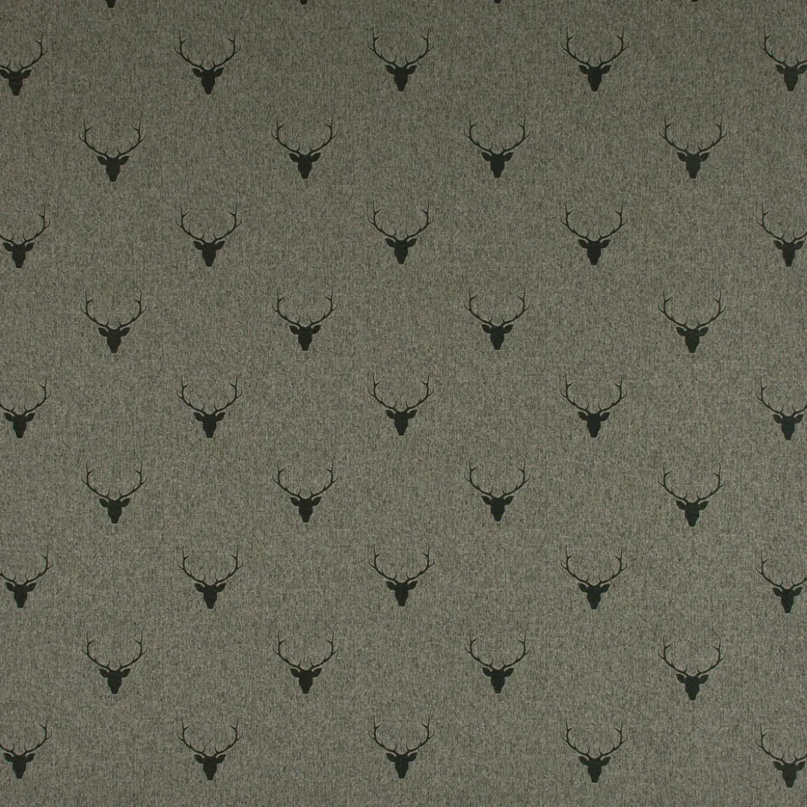 Tischdecke Jacquard Hirschkopf mit Geweih grün dunkelgrün verschiedene Größen von SCHÖNER LEBEN.