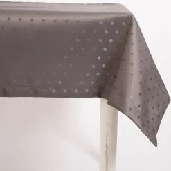Tischdecke mit Acryl-Fleckschutz Mini-Raute anthrazit in versch. Größen von SCHÖNER LEBEN.