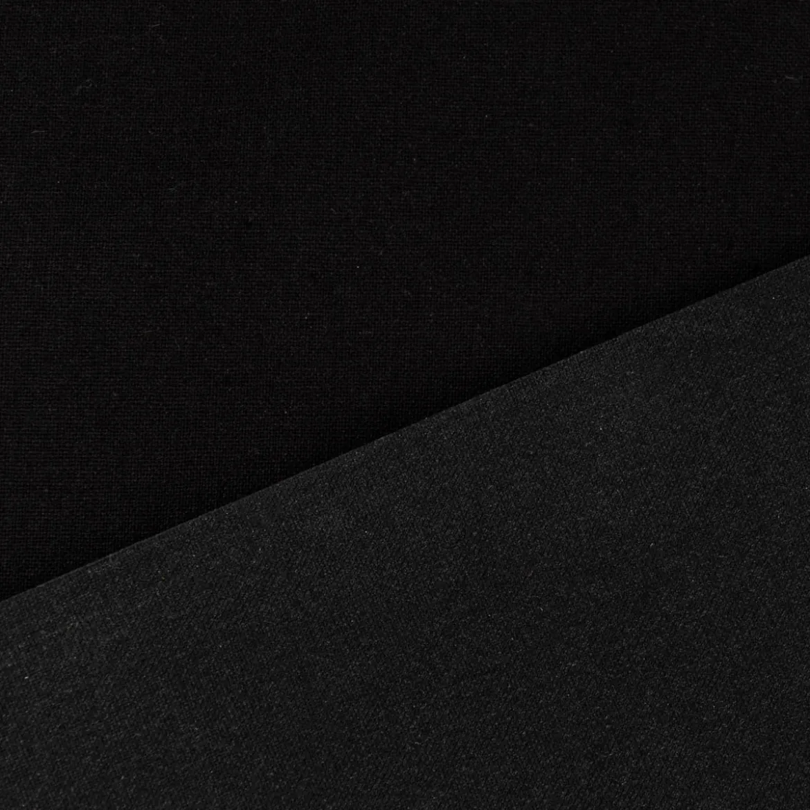 Tischdeckenstoff abwaschbar Baumwollstoff beschichtet Enduit uni schwarz 1,45m Breite