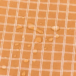 Tischdeckenstoff abwaschbar Baumwollstoff beschichtet Enduit Jules Karo ocker 1,45m Breite
