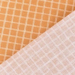 Tischdeckenstoff abwaschbar Baumwollstoff beschichtet Enduit Jules Karo ocker 1,45m Breite