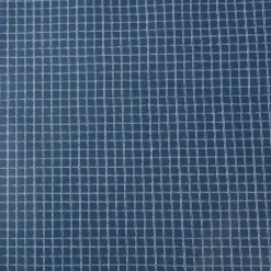 Tischdeckenstoff abwaschbar Baumwollstoff beschichtet Enduit Jules Karo blau weiß 1,45m Breite