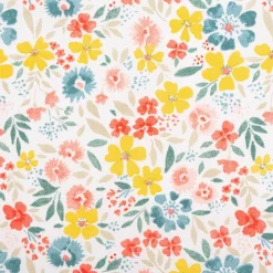 Tischdeckenstoff abwaschbar Acrylbeschichtung Bridget Blumen bunt 1,40m Breite