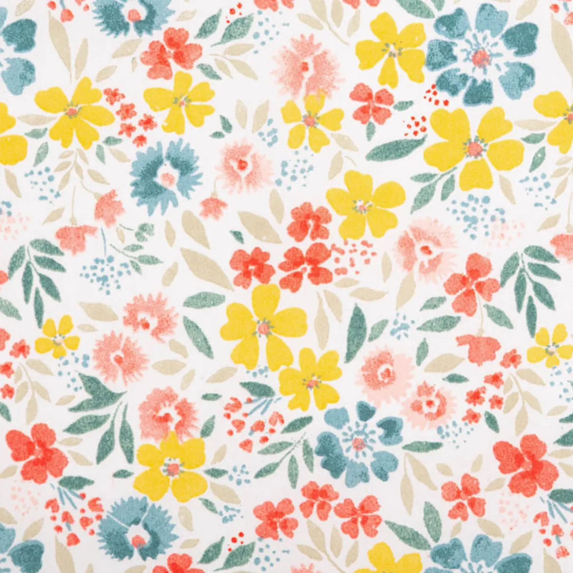 Tischdeckenstoff abwaschbar Acrylbeschichtung Bridget Blumen bunt 1,40m Breite