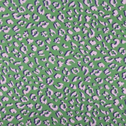 Tischdeckenstoff abwaschbar Baumwollstoff beschichtet Leo grün rosa 1,45m Breite