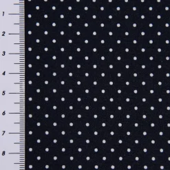 Tischdeckenstoff beschichtete Baumwolle Punkte dunkelblau weiß 1,5m Breite