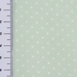 Tischdeckenstoff beschichtete Baumwolle Punkte mint weiß 1,5m Breite