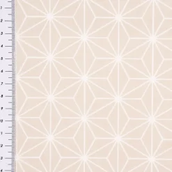 Tischdeckenstoff beschichtete Baumwolle CASUAL Stern Motiv grafisch beige weiß 1,5m Breite