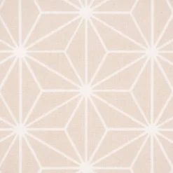 Tischdeckenstoff beschichtete Baumwolle CASUAL Stern Motiv grafisch beige weiß 1,5m Breite