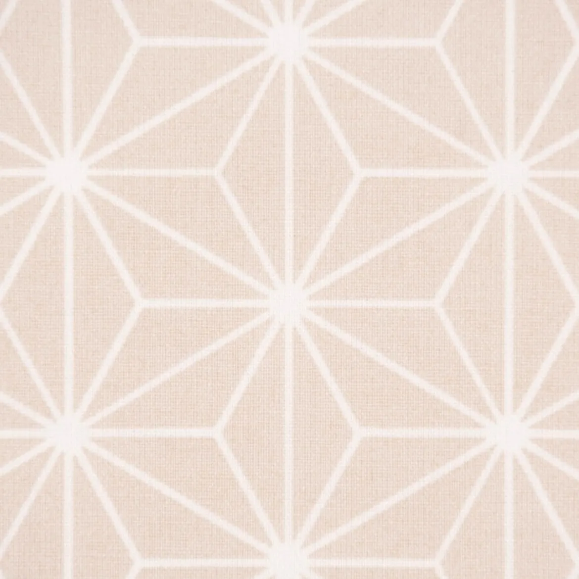 Tischdeckenstoff beschichtete Baumwolle CASUAL Stern Motiv grafisch beige weiß 1,5m Breite