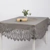 Tischdecke Outdoor Häkelspitze Amira rund dunkelgrau Ø 152cm