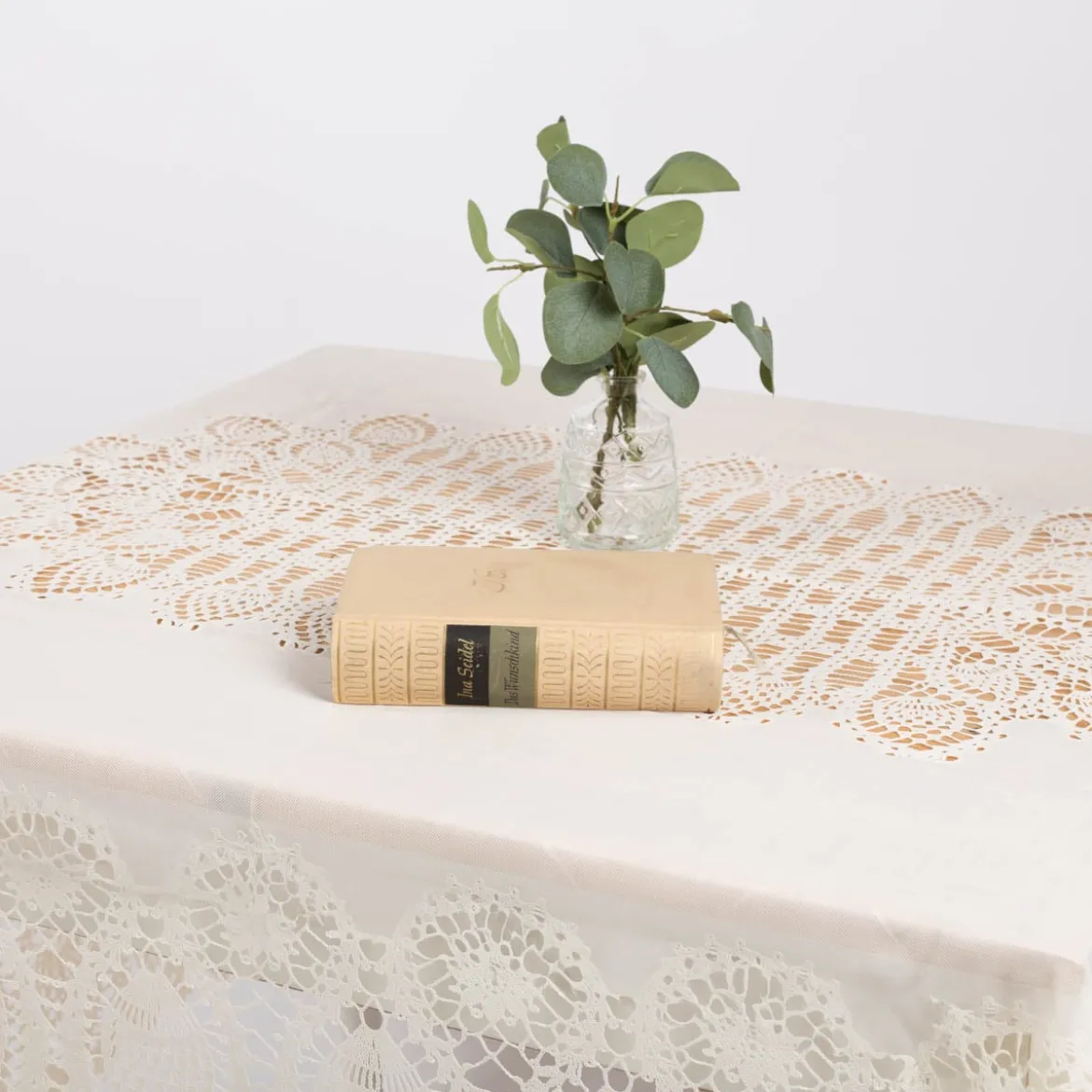 Tischdecke Outdoor Häkelspitze Amira beige 137x180cm