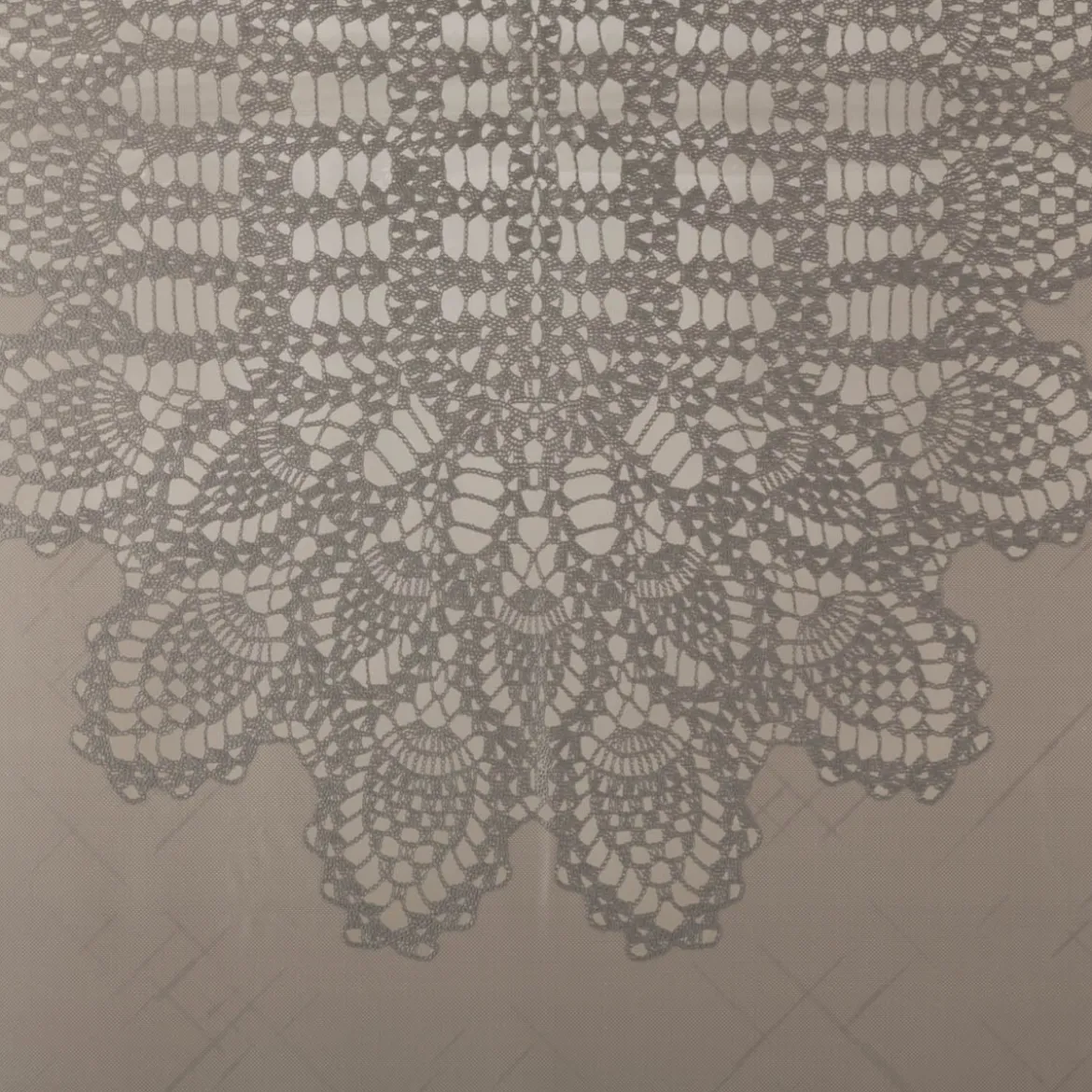 Tischdecke Outdoor Häkelspitze Amira dunkelgrau 137x180cm